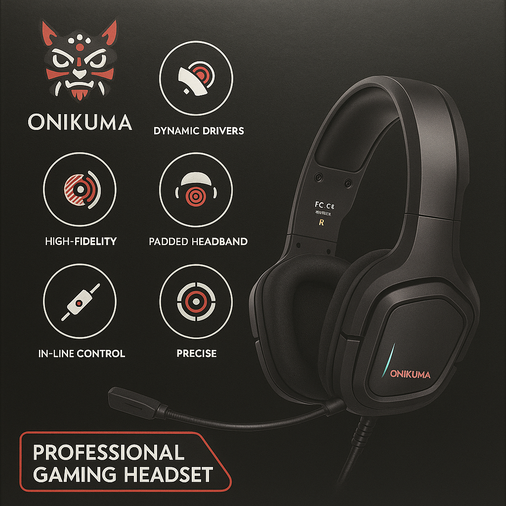 Audífonos Gamer Onikuma K20 con Micrófon